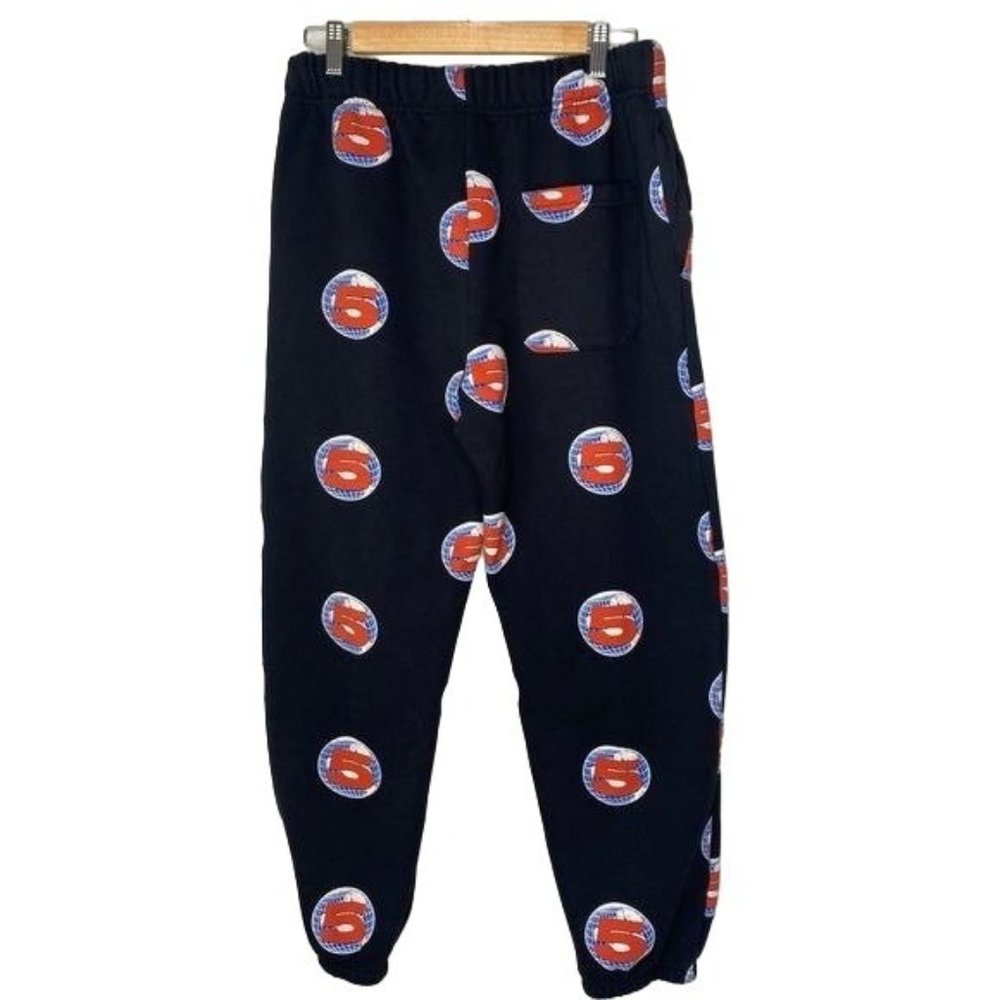 Channel 5 News ALL OVER PRINT BLACK SWEATPANTS size Medium